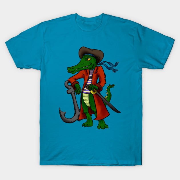 Alligator Pirate T-Shirt by MarceloMoretti90